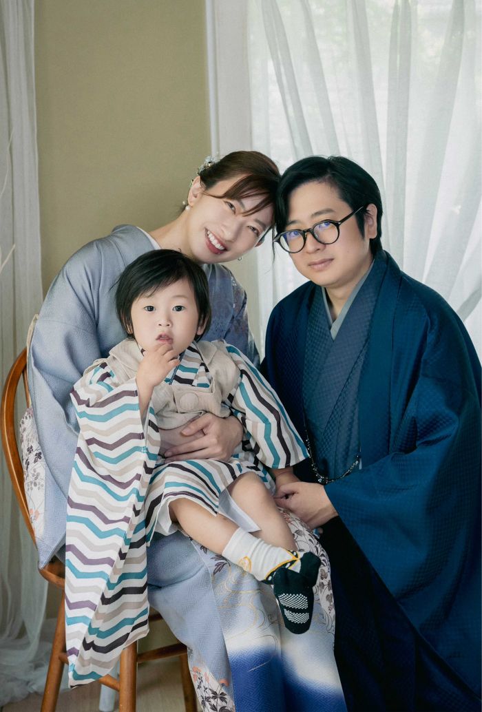 3歳を迎え、家族で七五三の写真を撮影