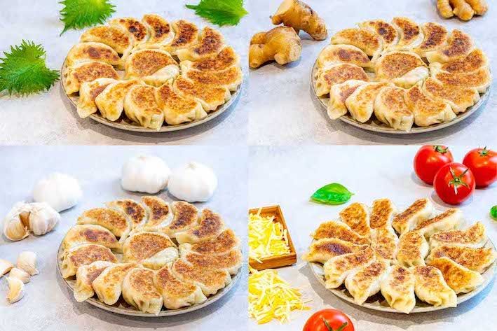 餃子屋はまだ「手包み餃子4種類食べくらべセット」Sパック（12個×4種）6220円