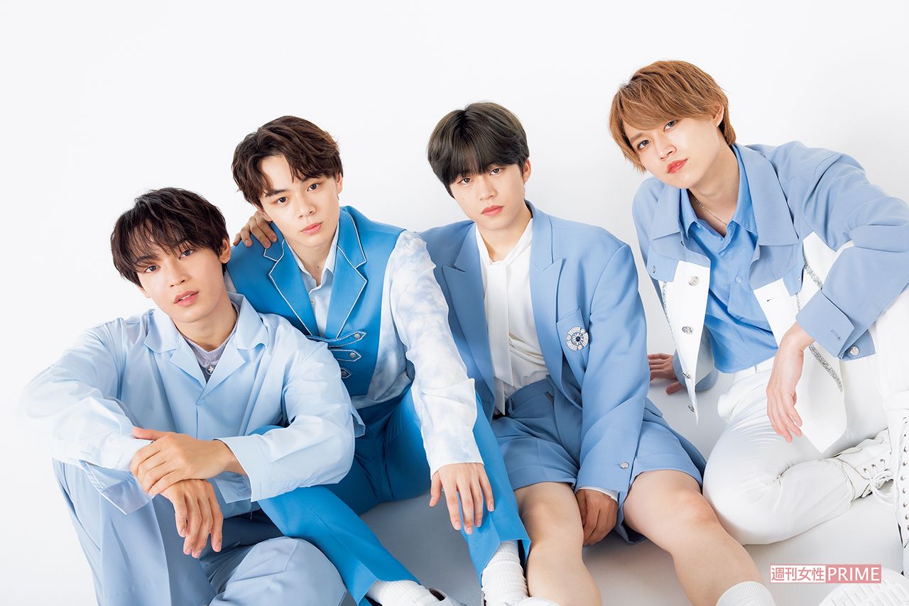 （左から）與那城奨、鶴房汐恩、木全翔也、白岩瑠姫　撮影／矢島泰輔