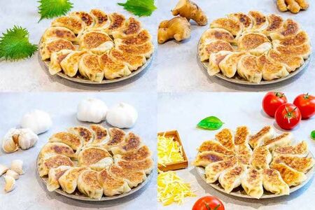 餃子屋はまだ「手包み餃子4種類食べくらべセット」Sパック（12個×4種）6220円