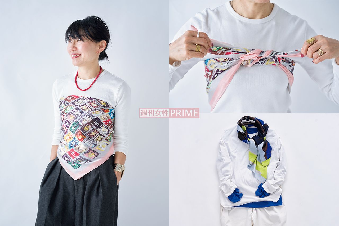 白のロンTを主役にしたコーデで差をつけて