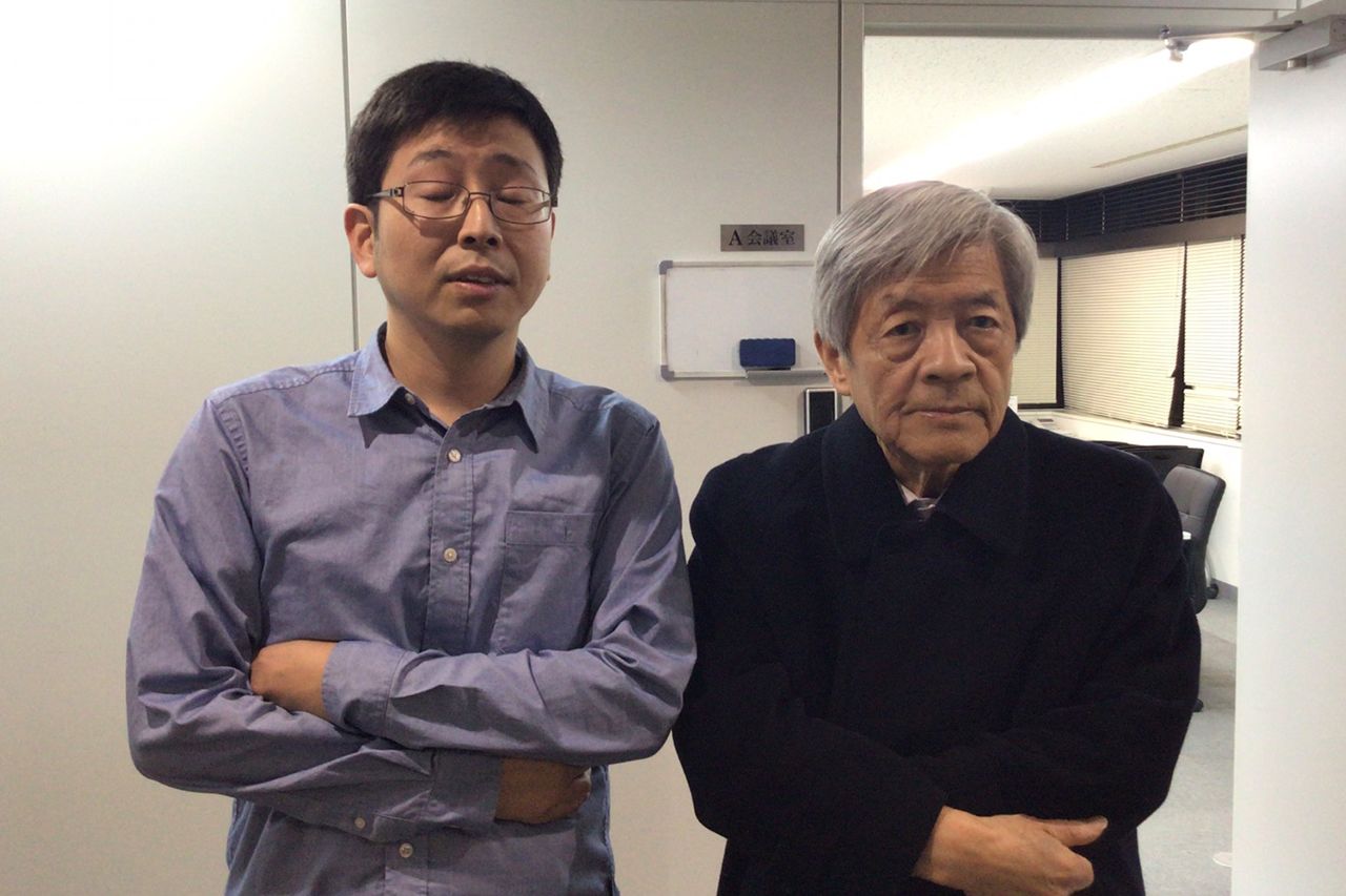 番組で共演した田原総一朗氏と（奥野淳也被告のツイッターより）