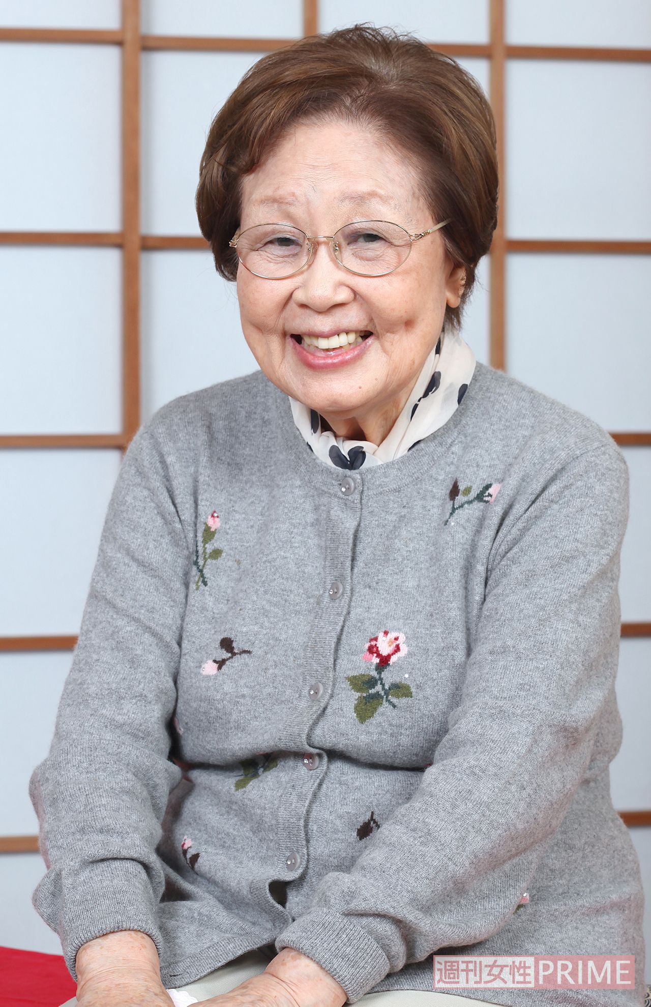 「あたしはね、こう見えてたーくさん病気をやってきているんです。でも、まだまだ死ねないわ！」と話す海老名香葉子さん