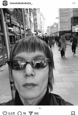 「In London」という言葉とともに投稿された窪田正孝の写真（本人のインスタグラムより）