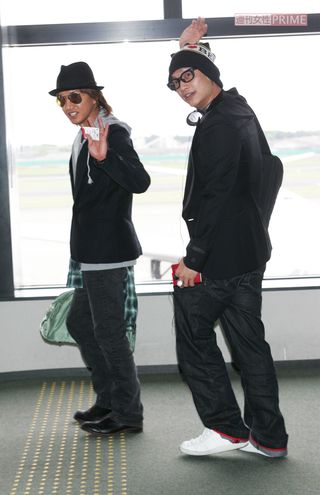 2007年5月、香取慎吾とともにカンヌへ向かう木村拓哉