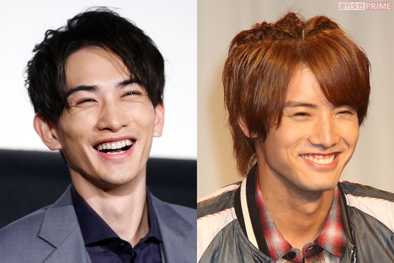 『30歳まで童貞だと魔法使いになれらしい』（通称：『チェリまほ』）は深夜帯にもかかわらずTverドラマランキングの上位に。黒沢役の町田啓太（上）、安達役の赤楚衛二（下）のカップルは男女問わず大人気!