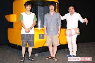 『LIFE！～人生に捧げるコント』取材会（’13年）。’12年のシリーズ0から出演。うそばかりつく寿司屋の見習い『うそ太郎』は大人気！　撮影／週刊女性写真班