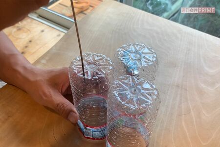 裏に排水穴をあける　撮影／林ひろし　栽培写真協力／ぽたろう