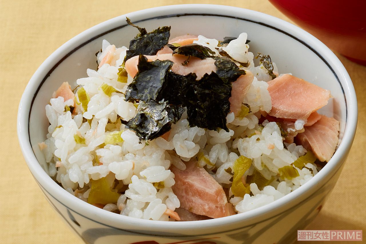 鮭と高菜の混ぜご飯
