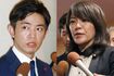 橋本健元神戸市議と今井絵理子議員(共同通信社)