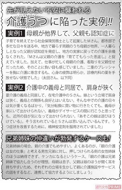 先が見えない不安に襲われる、介護うつに陥った実例!!