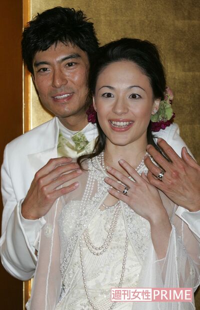 高嶋政宏とシルビア・グラブの結婚披露宴にて（'05年）