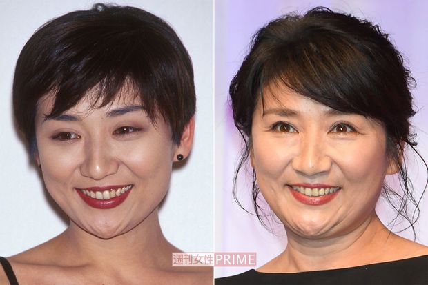 松下由樹（左・1990年代、右・2020年）