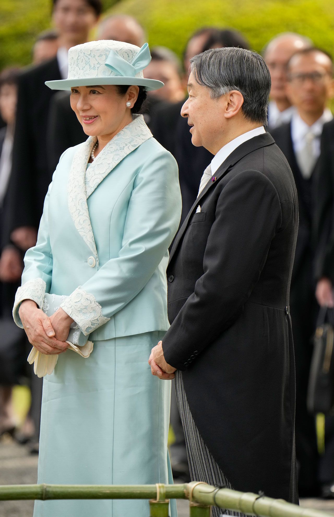 雅子さまはペールブルーの装い（4月17日）