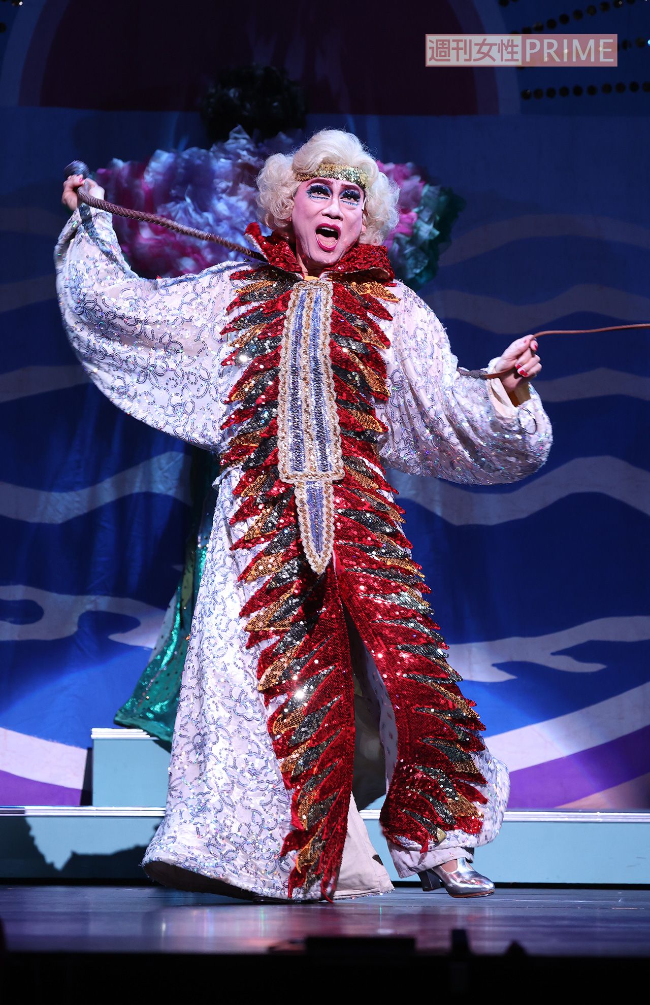 ミュージカル『ラ・カージュ・オ・フォール』で“女王様”を演じた真島茂樹さん（2022年）