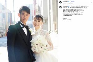 2022年12月に結婚式、披露宴を報告した錦織圭（公式インスタグラムより）