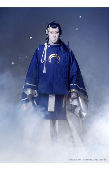 7月2日から上演される新作歌舞伎『刀剣乱舞　月刀剣縁桐』で三日月宗近を演じる尾上松也（公式サイトより）