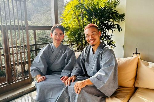 2023年1月、義兄の長友佑都ら家族と一緒に過ごしたことを報告する平慶翔都議（インスタグラムより）