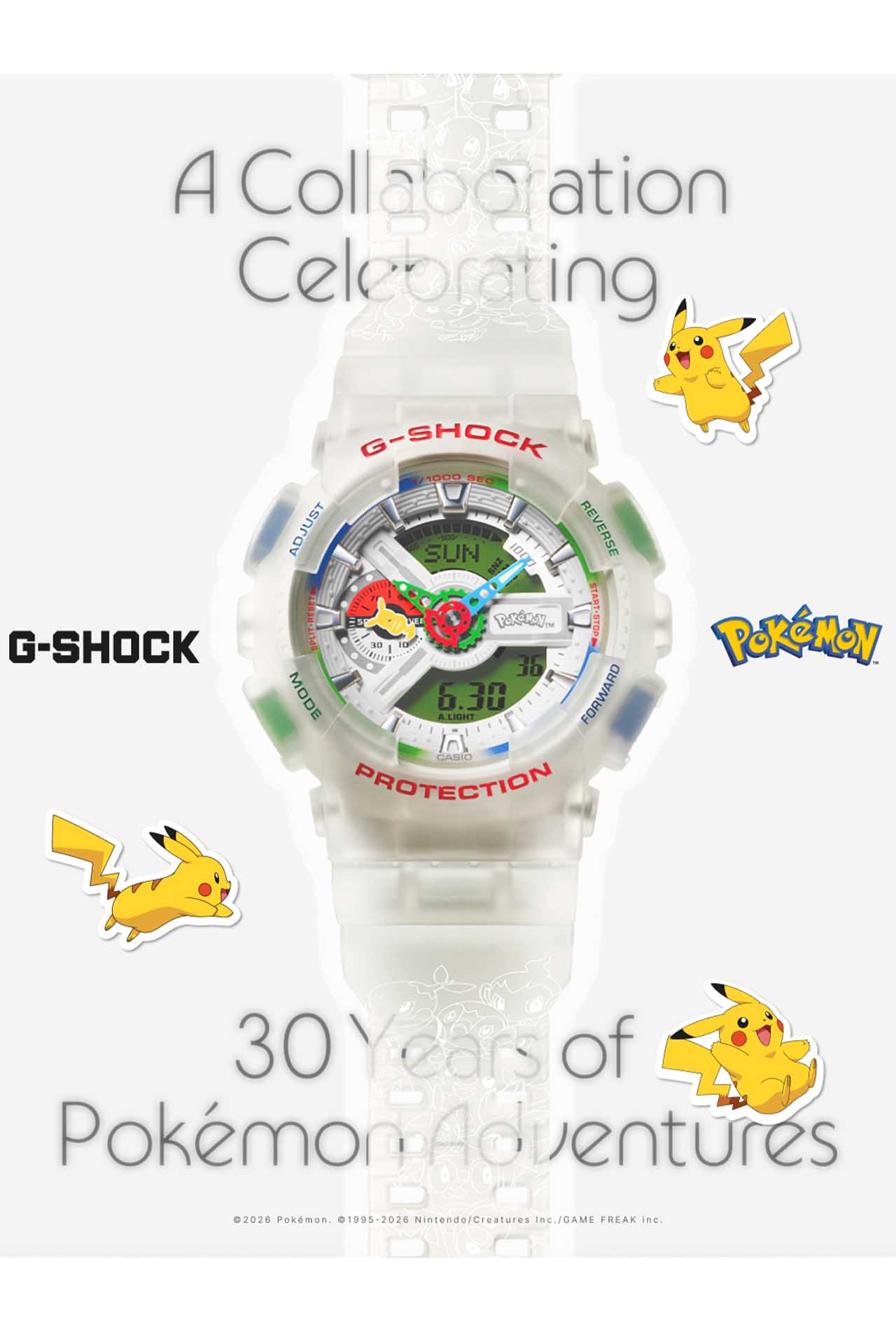 ポケモン30周年を記念してコラボが実現したG-SHOCK（カシオ公式HPより）