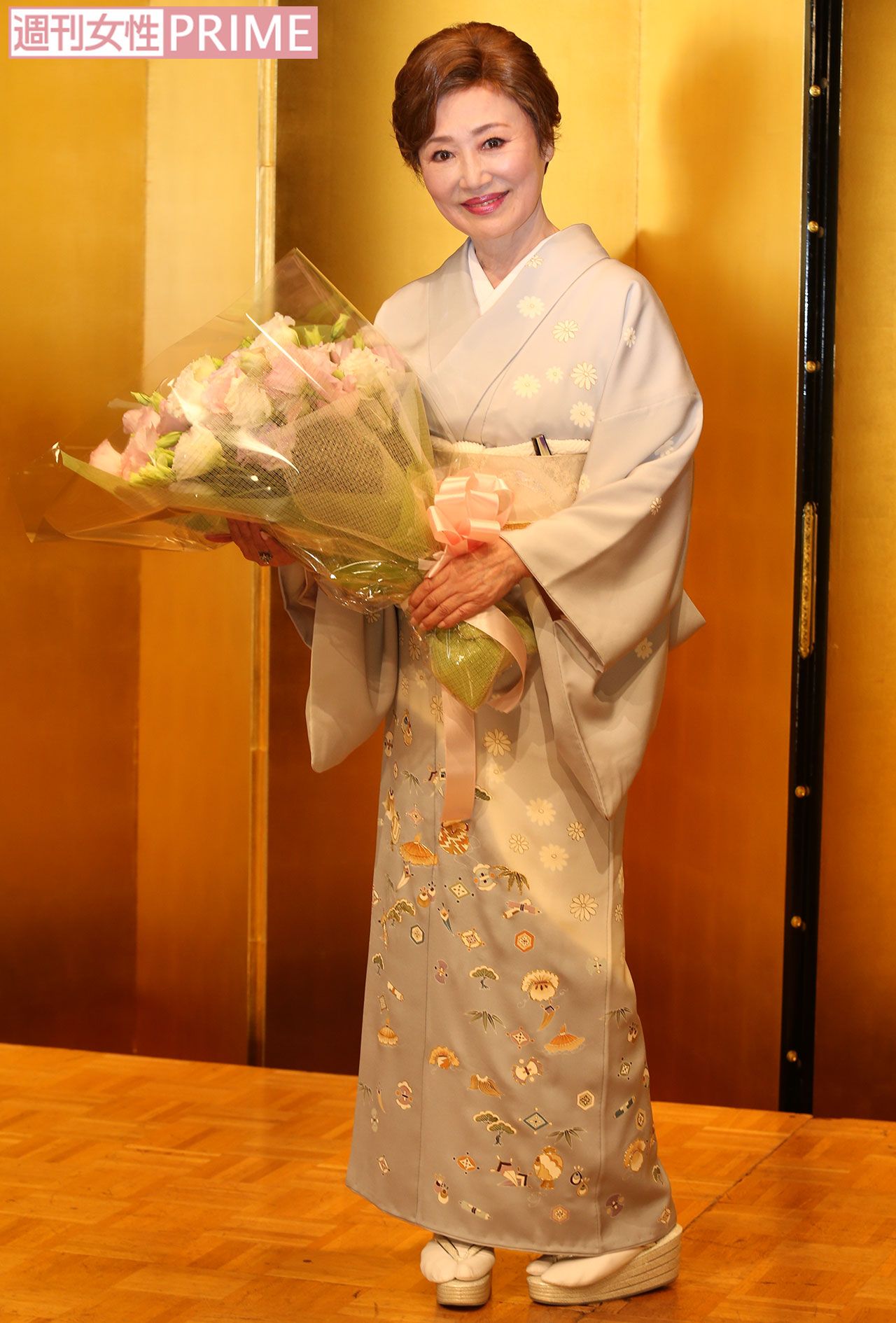 2014年11月2日、旭日小授章受賞の会見をした浜木綿子