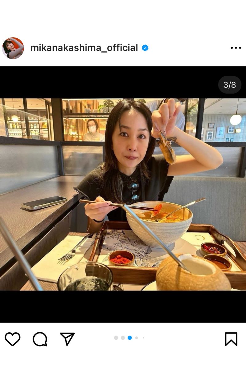 「永遠の20代」と評された中島美嘉の投稿（本人のインスタグラムより）