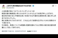 小池百合子都知事着用のペンダントをイジって批判殺到の上田令子氏、被災地支援の品だとわかり投稿削除