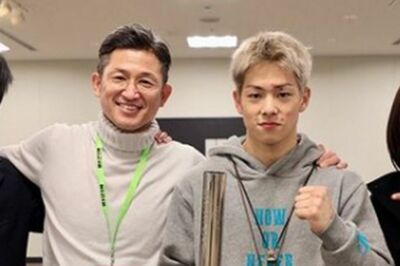 父・三浦知良と並ぶ三浦孝太（孝太のインスタグラムより）
