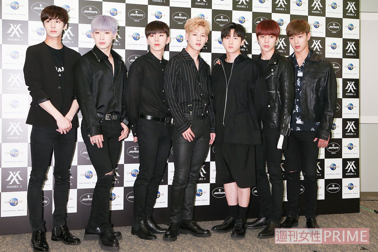 2017年5月に日本デビュー会見を行ったMONSTA X