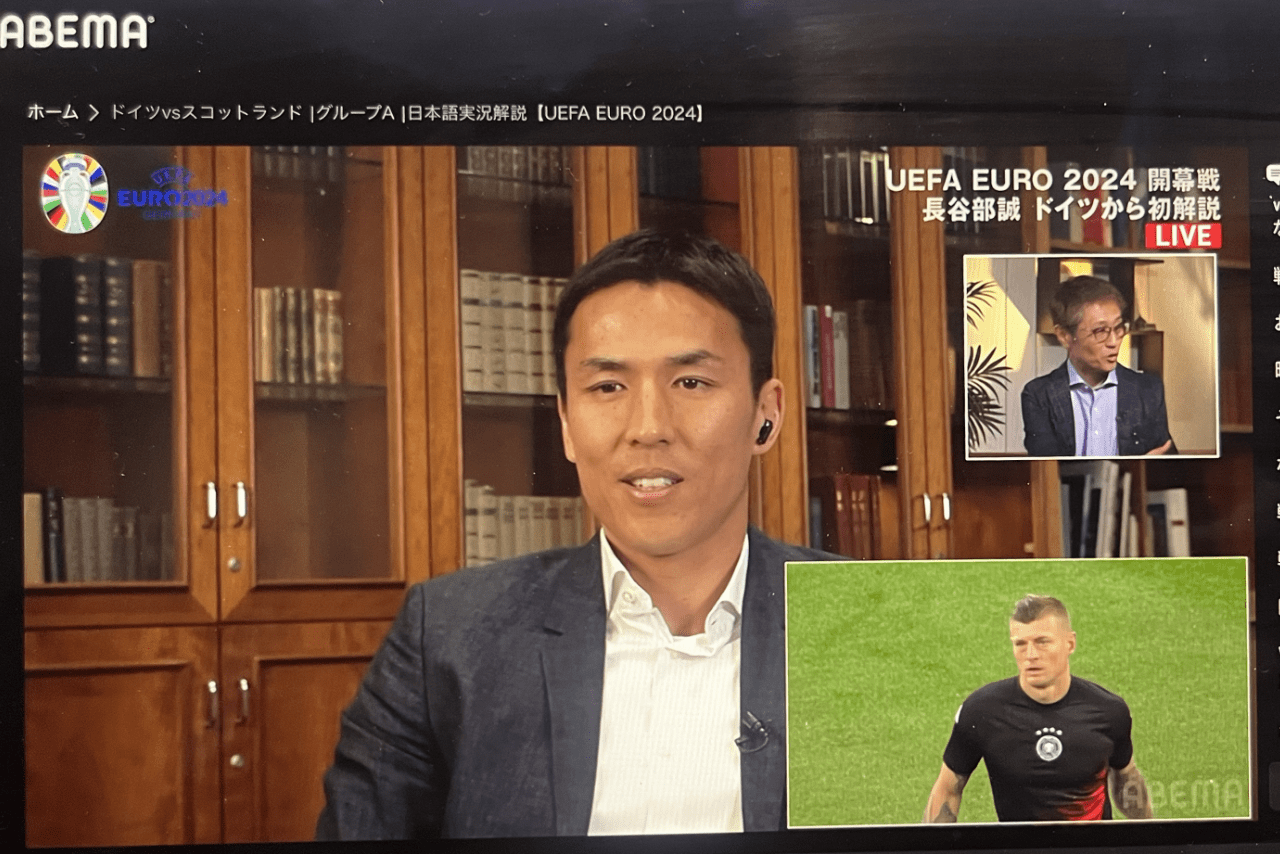 ABEMAでの長谷部。「さっきから喧嘩、喧嘩ばっかになっちゃうんですけど」と喧嘩エピソードを語った（ABEMAより）