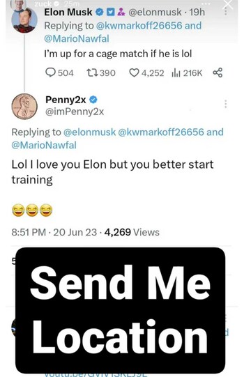 イーロン・マスク氏の対戦表明に対して「場所を送って」と誘いに乗ったマーク・ザッカーバーグ氏（インスタグラムより）