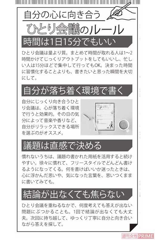 自分の心に向き合う「ひとり会議」のルール