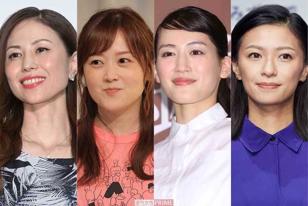 左からMAXのNANA、水卜麻美、綾瀬はるか、榮倉奈々