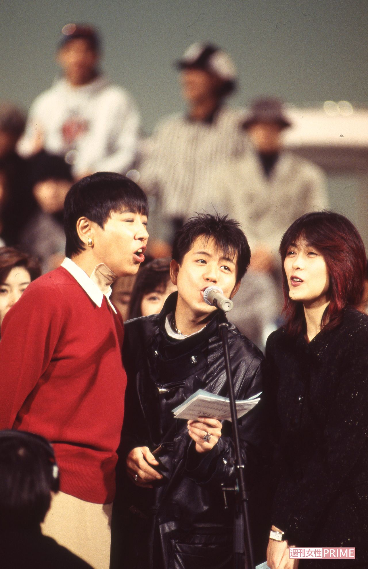 左から和田アキ子、藤井フミヤ、工藤静香（'93年『紅白歌合戦』リハーサル）