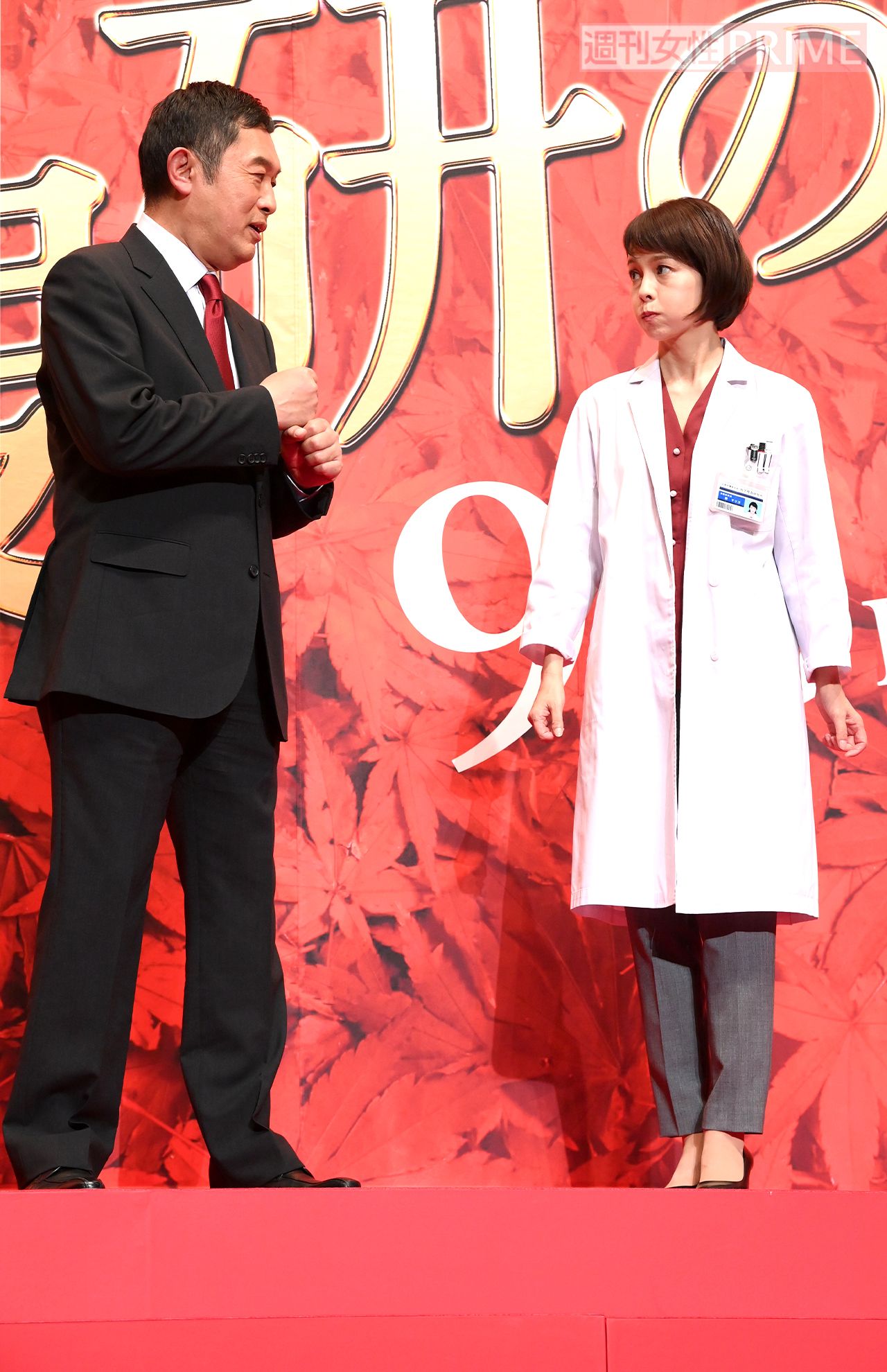 『科捜研の女　劇場版』記者会見にて。“どもマリ”の掛け合いが見どころのひとつ