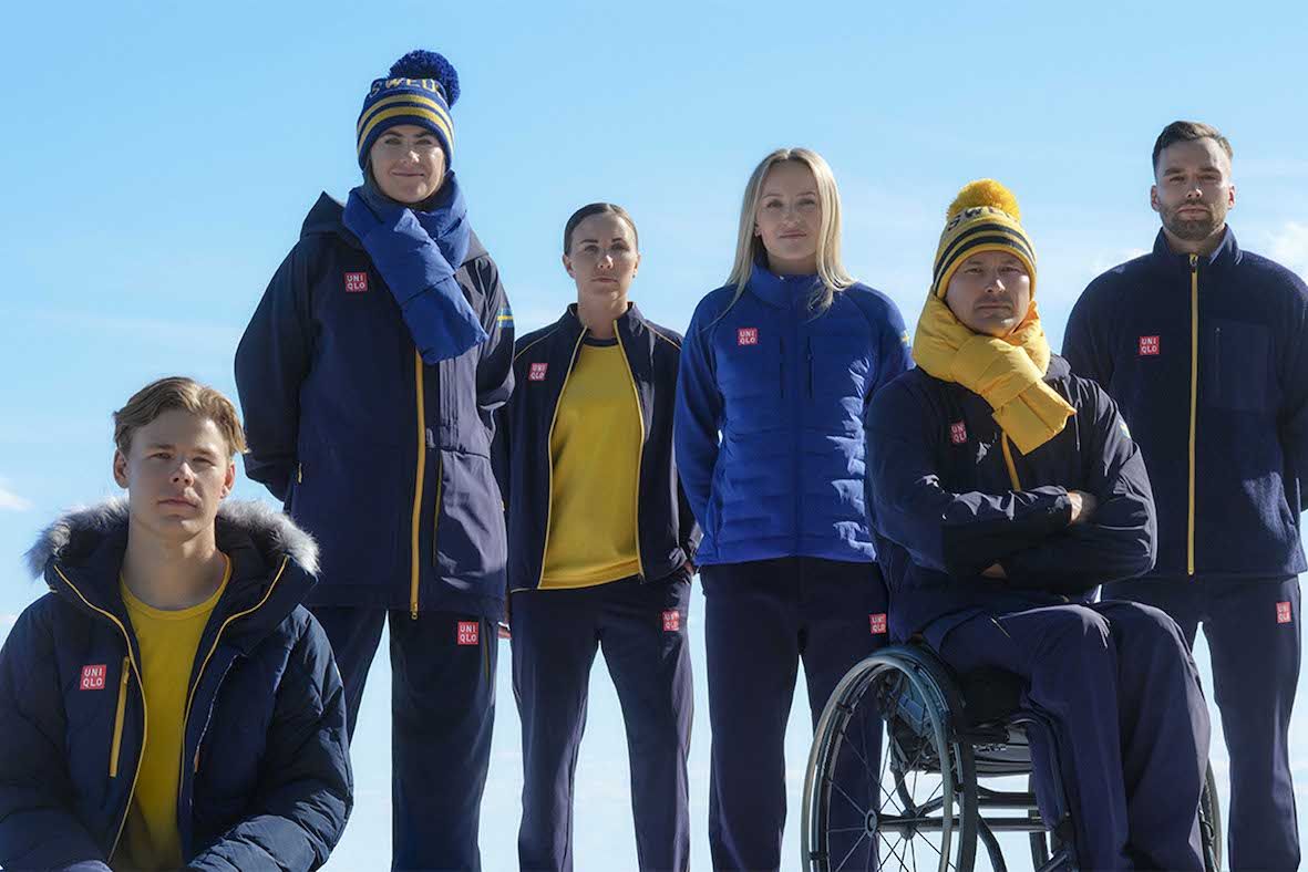 ユニクロが手がける、ミラノ・コルティナ五輪でのスウェーデン代表の公式ウェア（ユニクロの公式サイトより）
