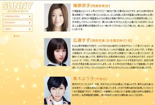 主役の篠原、広瀬に続いて名前が載る大役だった（オフィシャルHPより）