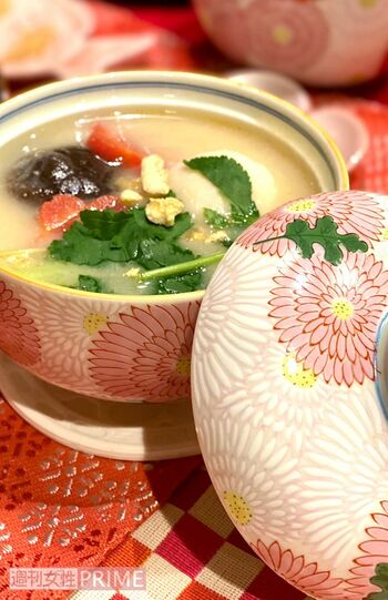 京風白みそのお雑煮も作りました