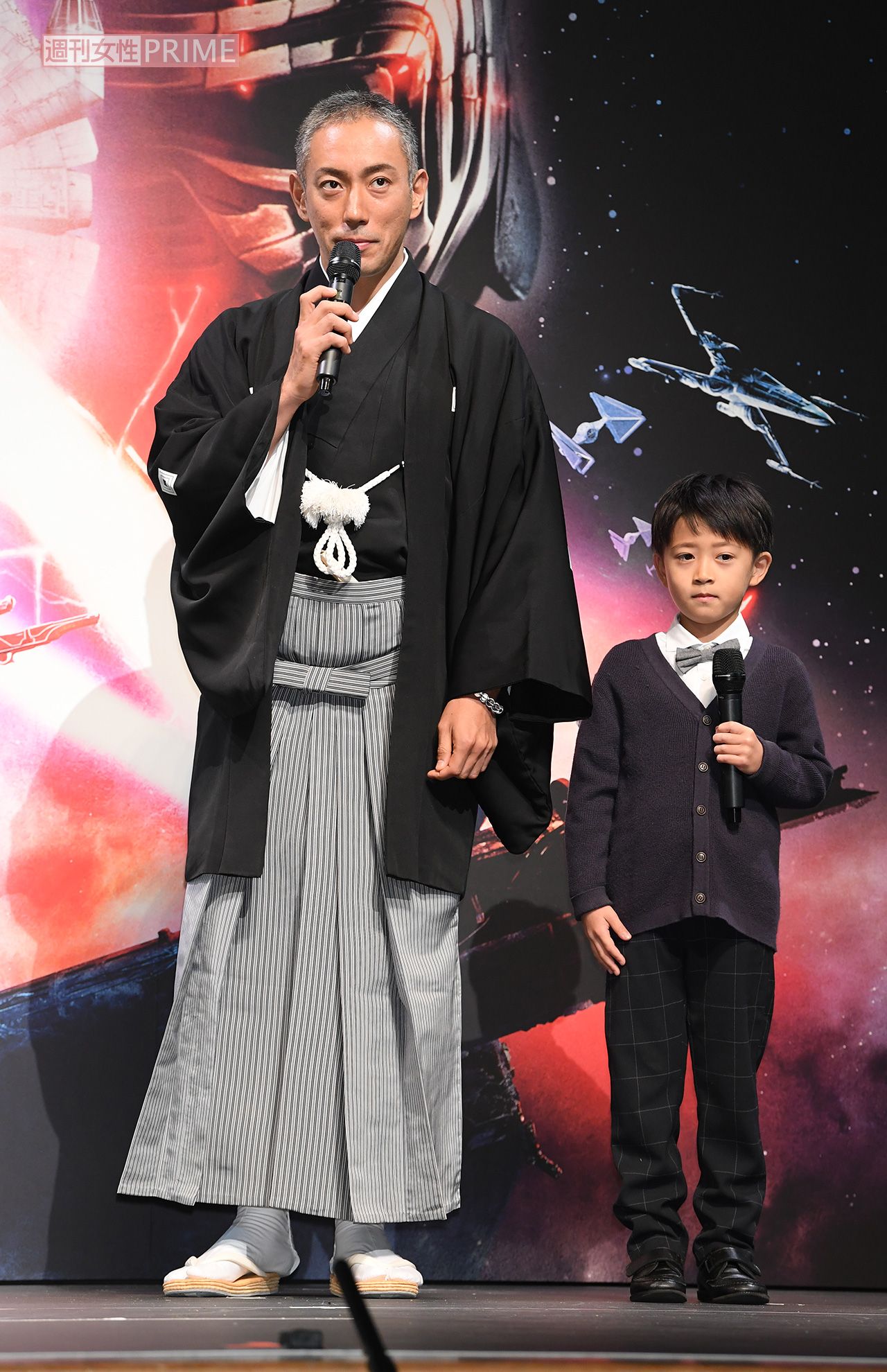 2019年11月、一夜限りの『スター・ウォーズ歌舞伎』に出演した市川海老蔵と息子の勸玄