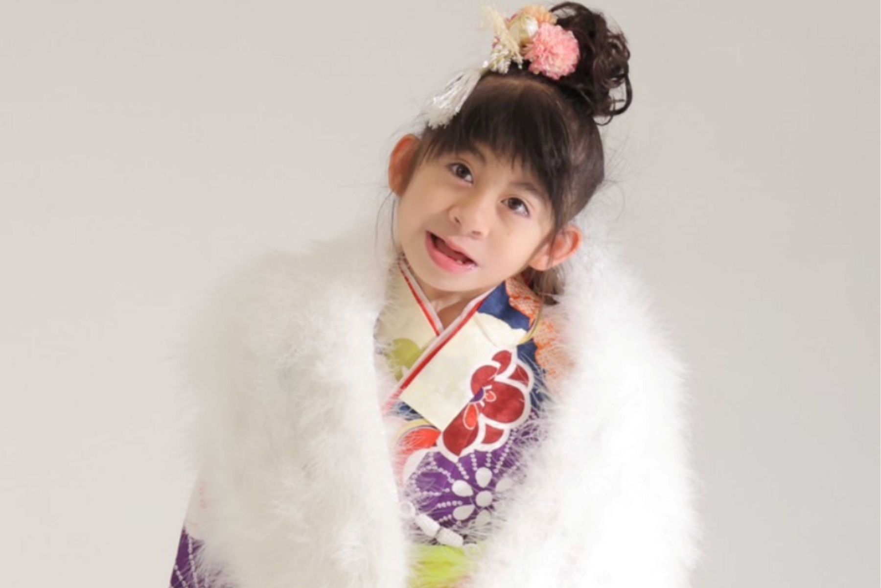 7歳、女性。コフィンシリス症候群という遺伝子疾患で知的障害と運動障害がある。七五三での着付けや一人で立つのが困難で悩んでいたところ、「こころ」の存在を知り依頼。身体に合った着物かつ、簡単に着付けできて本当に感謝していると喜んでいた