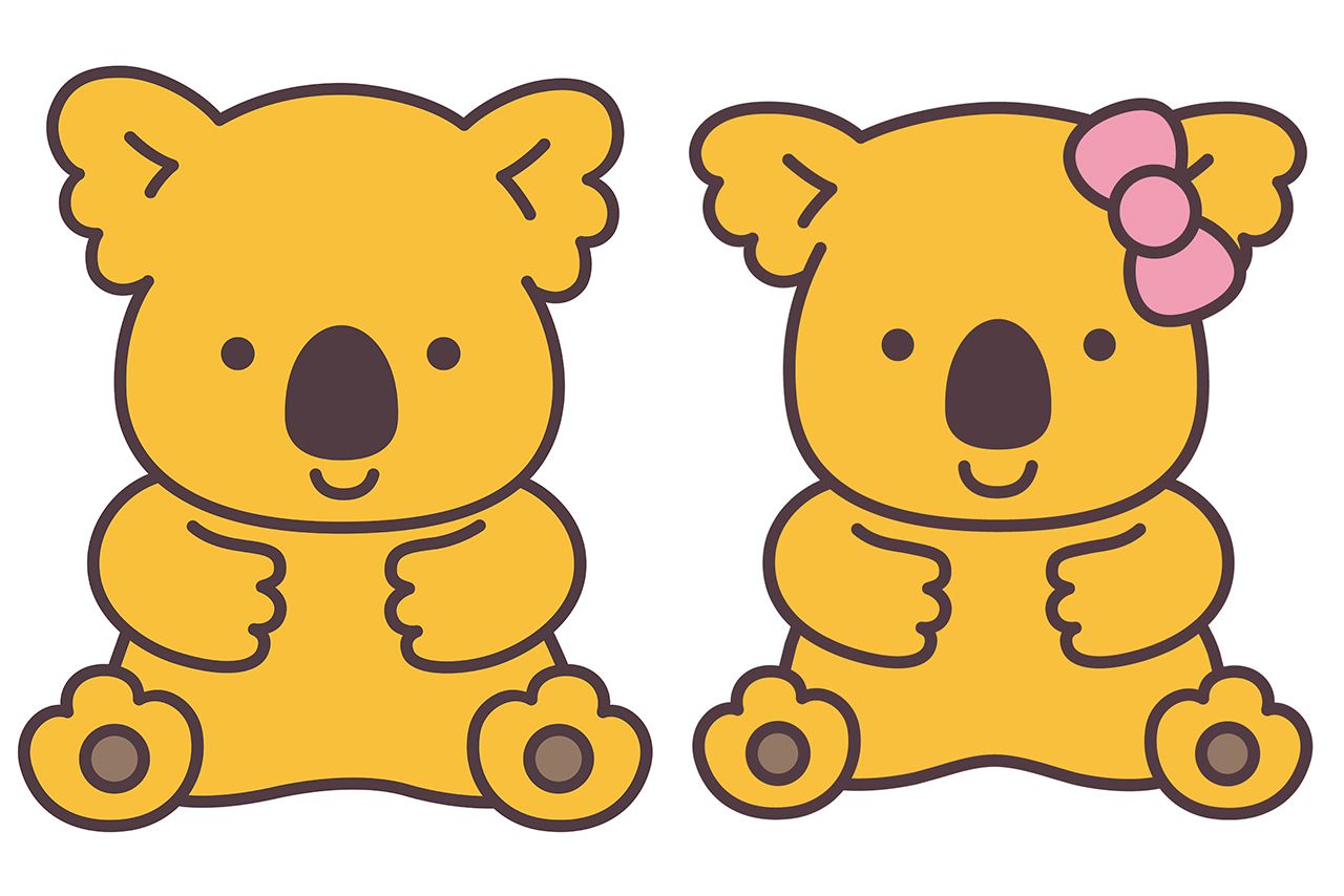 マーチくん（左）とワルツちゃん（右）人間に換算して9才ぐらいとのこと　（C）L/KMP