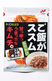 ご飯がススム キムチ味ふりかけ ニチフリ食品（※ピックルスコーポレーションとのコラボ商品）／130円（税抜き）