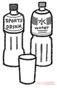 常温の飲み物で風邪対策　イラスト／アサミナオ