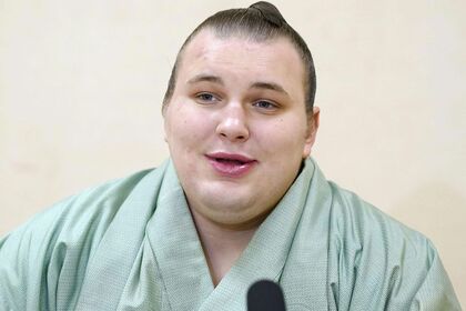 2026年大相撲初場所で2連覇をし、一夜明け会見をした大関・安青錦（安治川部屋）写真／共同通信