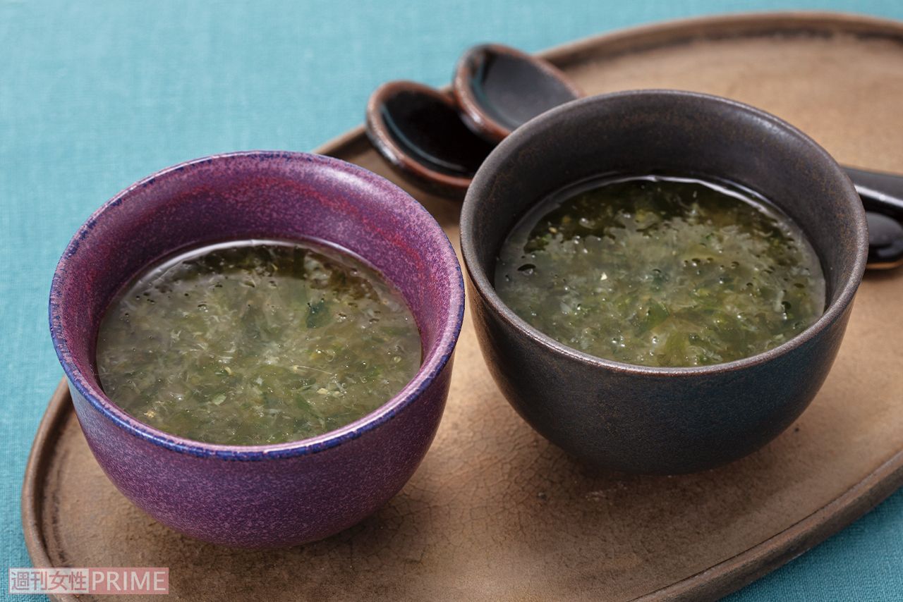 とろ～り青さのりと大根おろしのお吸いもの　撮影／三田村優