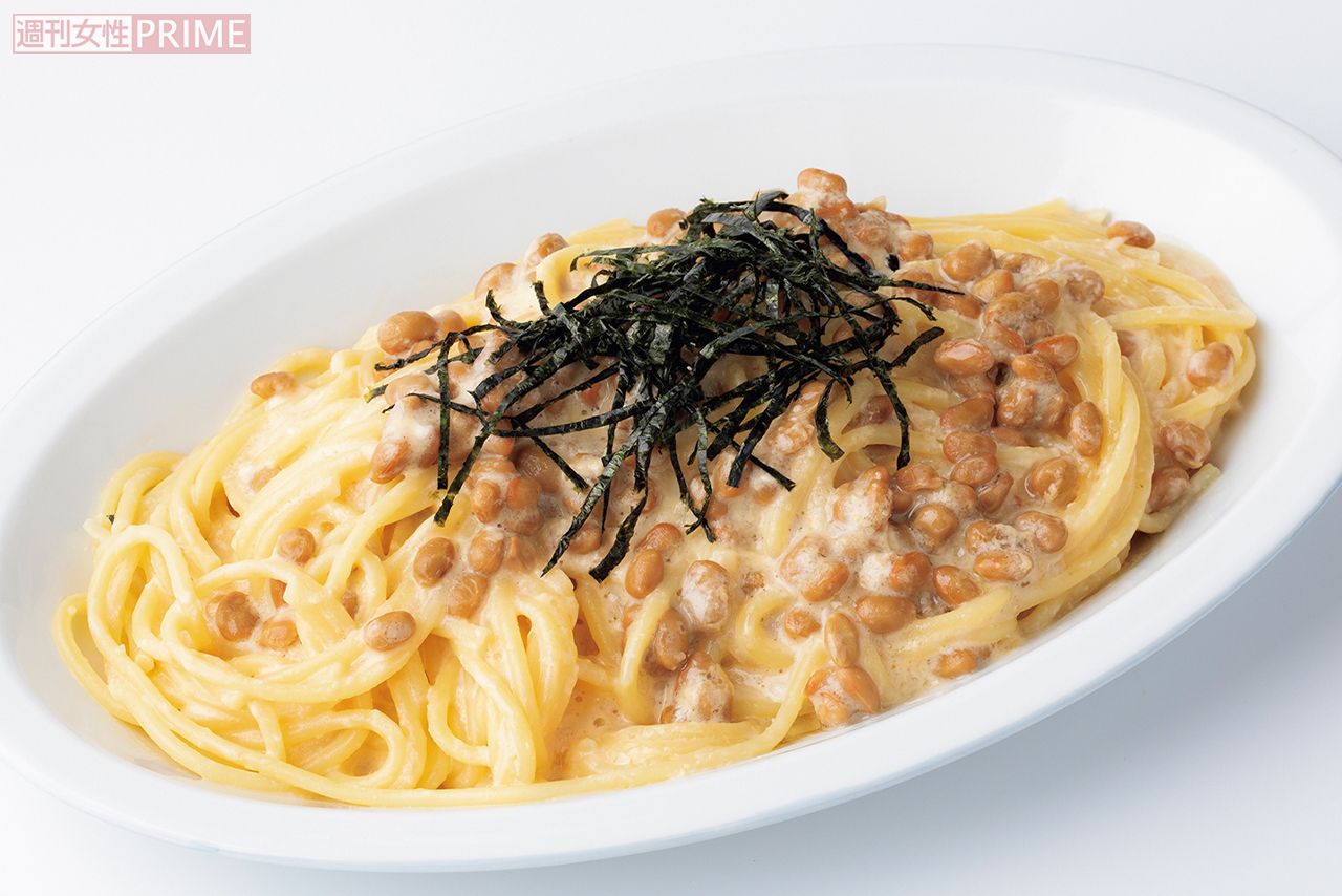 納豆カルボナーラ　撮影／矢島泰輔