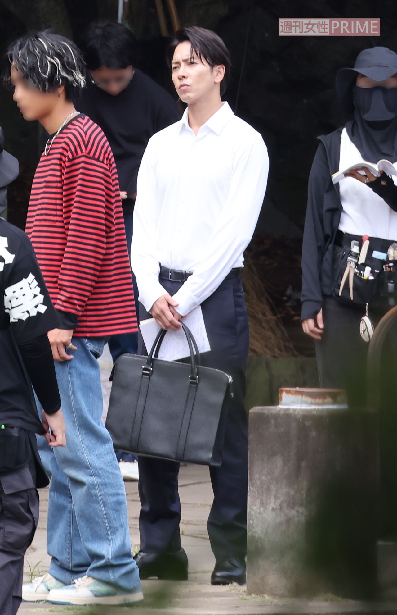 2023年9月下旬の昼過ぎ、険しい表情で『正直不動産2』の撮影に臨む山下智久