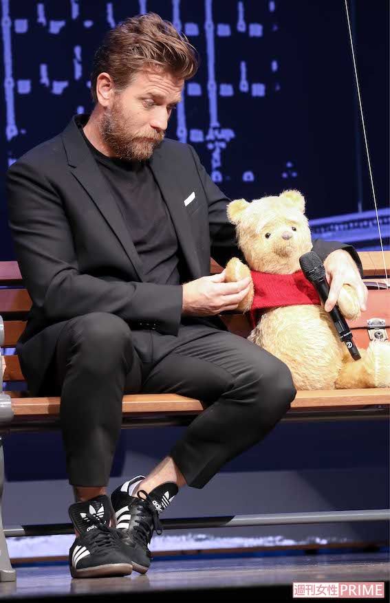 2018年、映画『プーと大人になった僕』ジャパンプレミアに登壇したユアン・マクレガー