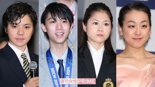 左から宇野昌磨、羽生結弦、宮原知子、浅田真央。19日まで行われていた四大陸選手権には、羽生と宇野が出場して活躍した