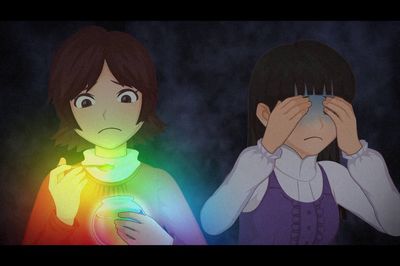 虹色水あめ　（C）廣嶋玲子・jyajya／偕成社／銭天堂製作委員会