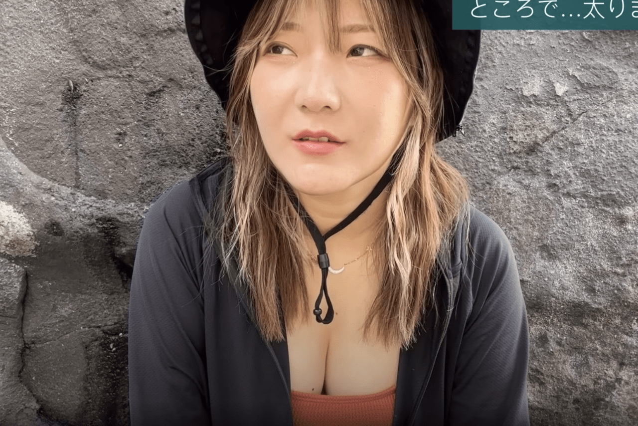 篠原ともえとの従姉妹関係を告白したYouTuber・佐々木加絵（青ヶ島ちゃんねるAOGASHIMAChannelより）